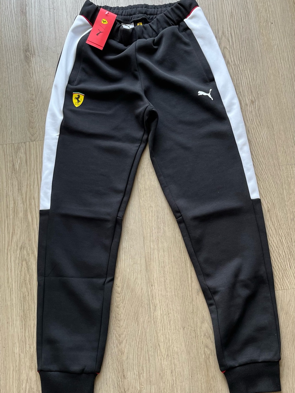 Puma Ferrari Motorsport MT7 Black Trackpants Size S